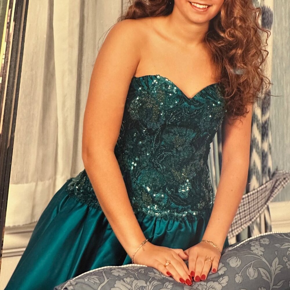 Formal Mini Dress (vintage 1989) Size 8 - 80's sequins & beaded bodice